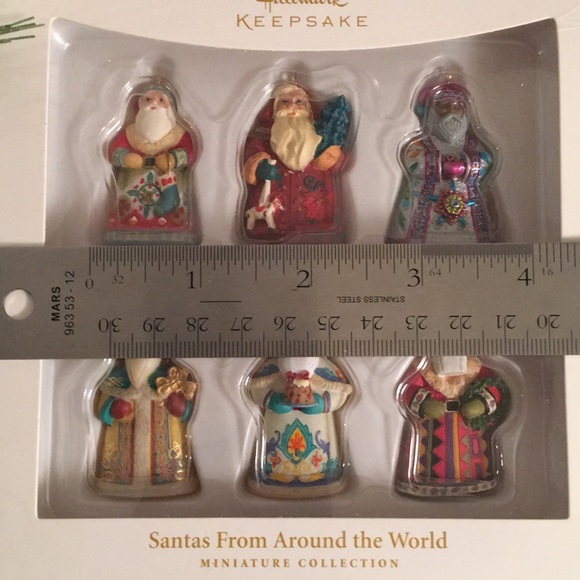 NIB 2006 Santas From Around The World Miniature Collection Hallmark Ornaments - Picture 10 of 11
